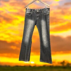 Rue 21 Blue Jeans Mid-Rise Bootcut Stretch Women's 9/10 L Farm Country